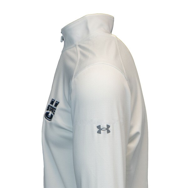 White Under Armour 1/4-Zip Long-Sleeve Men's